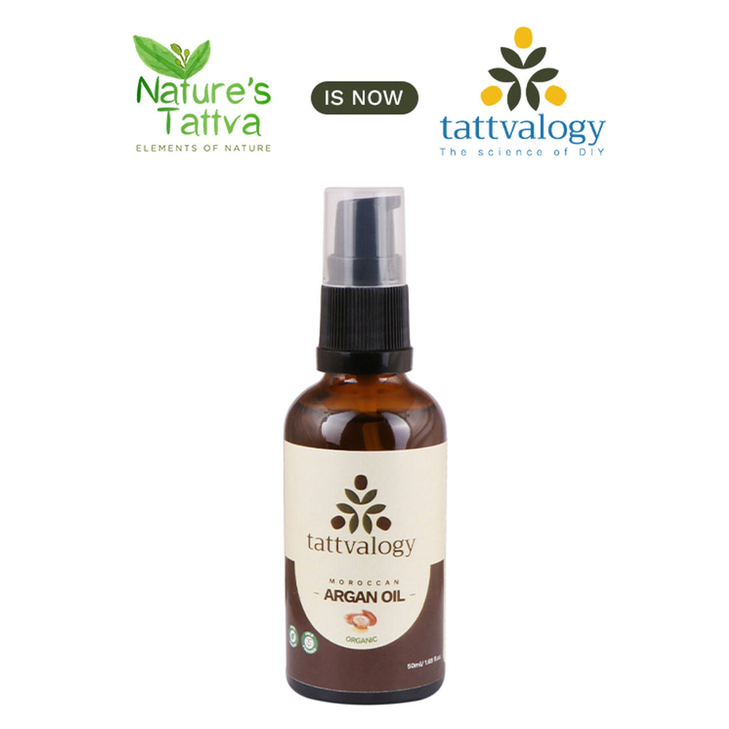 Tattvalogy Moroccan Argan Hair Oil for Haircare, Paraben & Sulphate Free In Glass Bottle | Grocsy