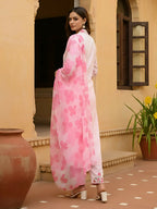 The52 Women's Beautiful Chanderi Fabric Printed Work Straight Kurta Pant and Dupatta Set | Grocsy