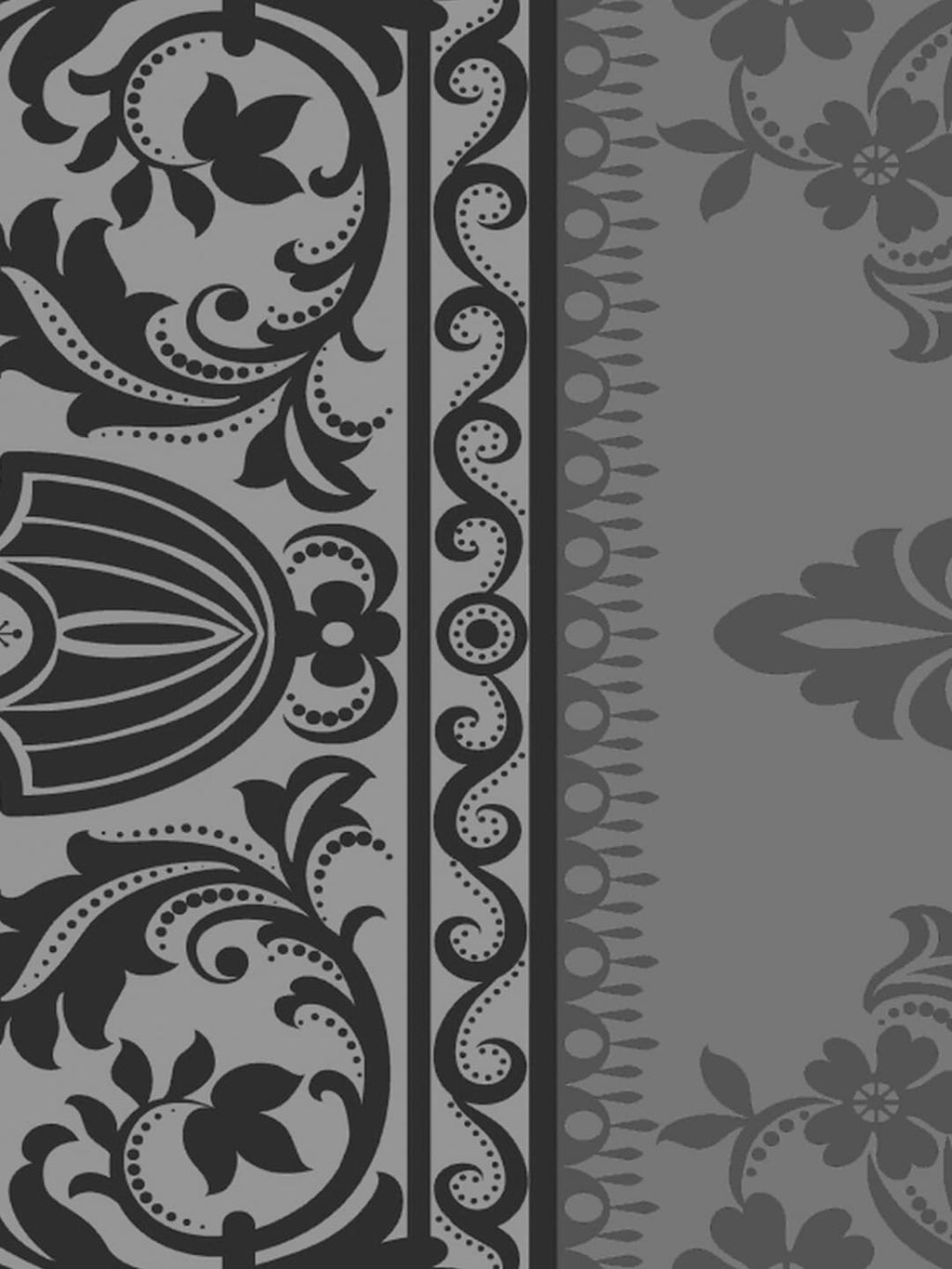 Dreamscape Grey & Black Ethnic Motifs 144 TC Bedsheet with Pillow Covers | Grocsy