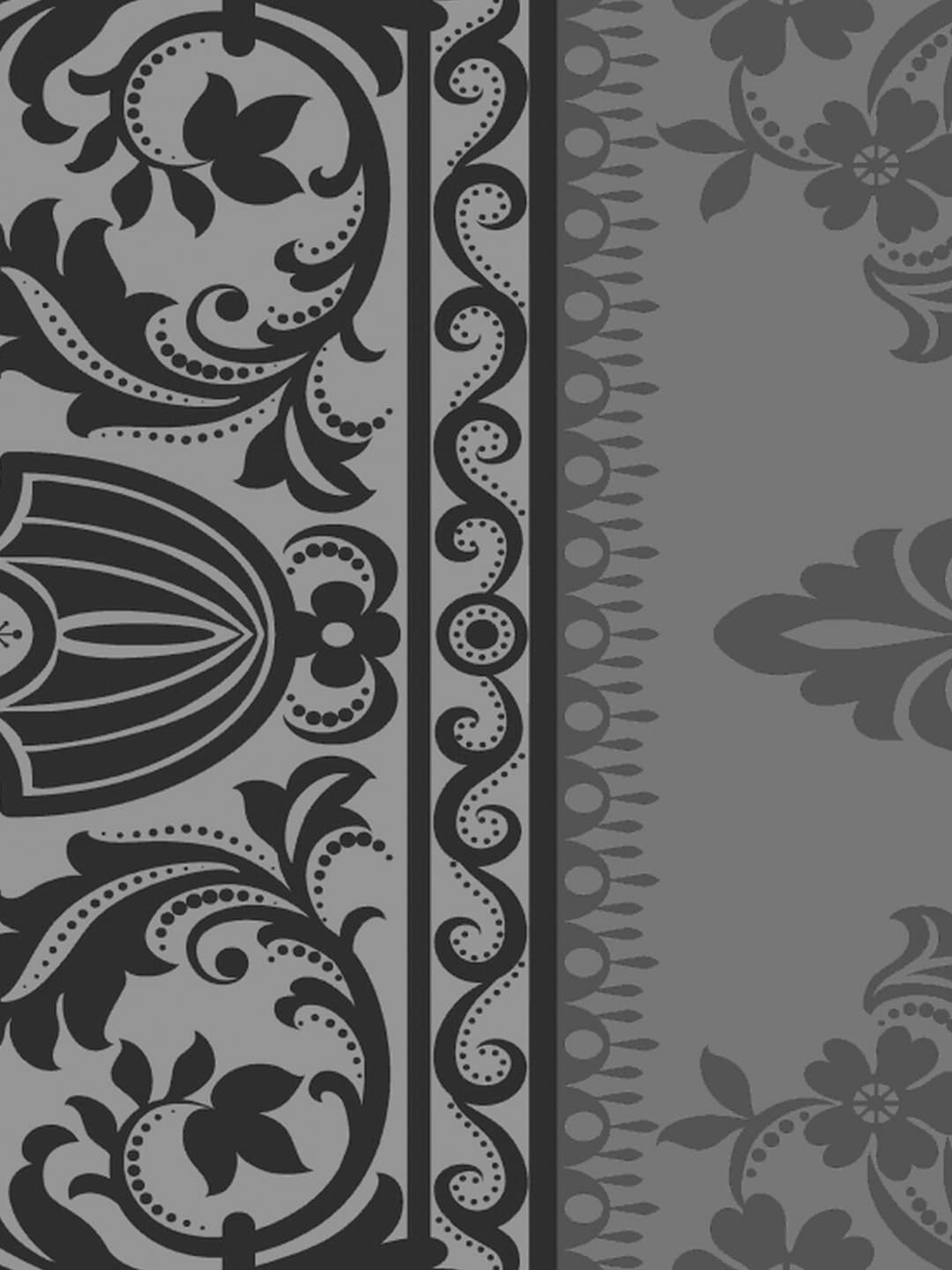 Dreamscape Grey & Black Ethnic Motifs 144 TC Bedsheet with Pillow Covers | Grocsy