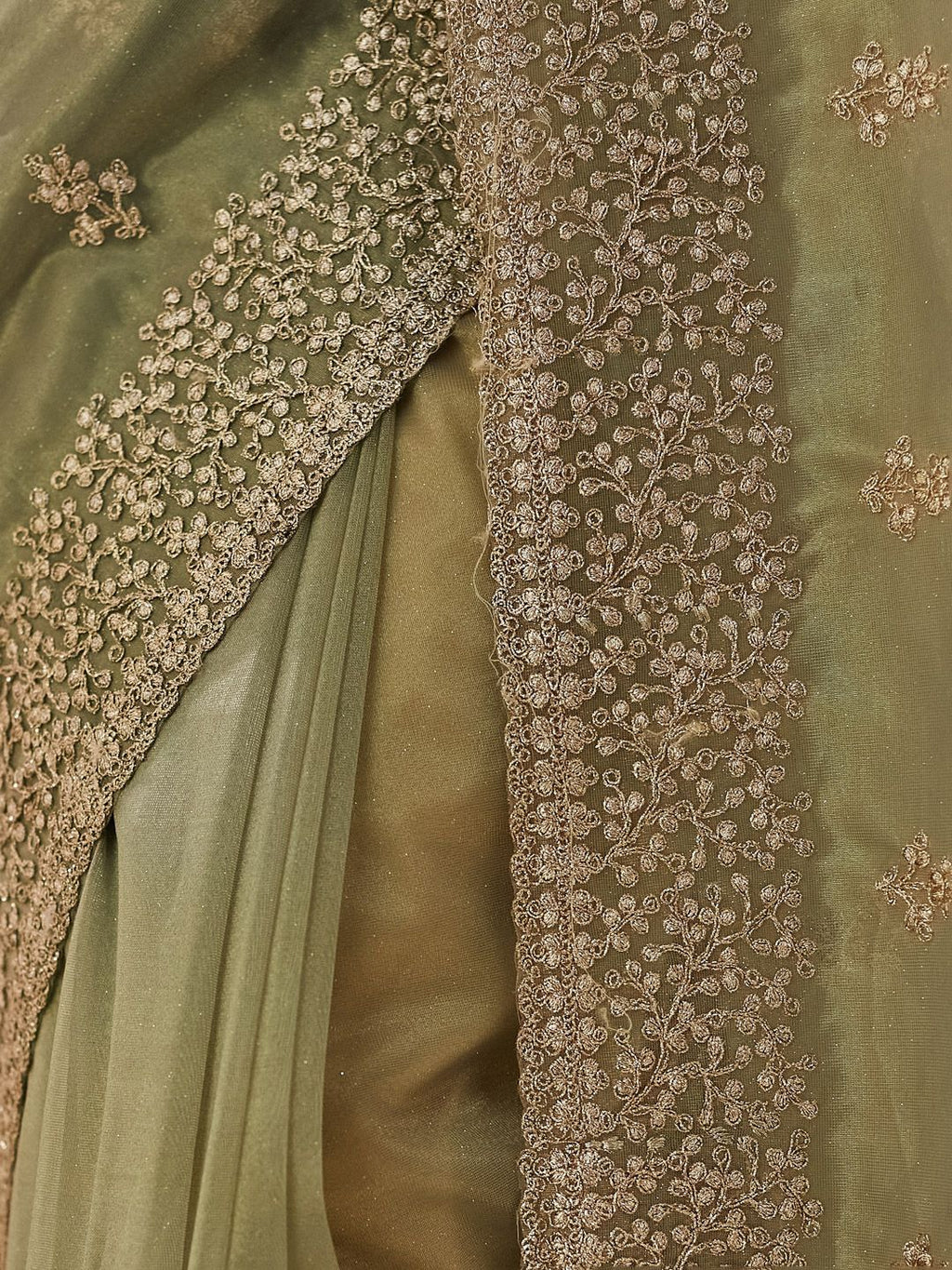 kasee Floral Zardozi Supernet Designer Saree | Grocsy