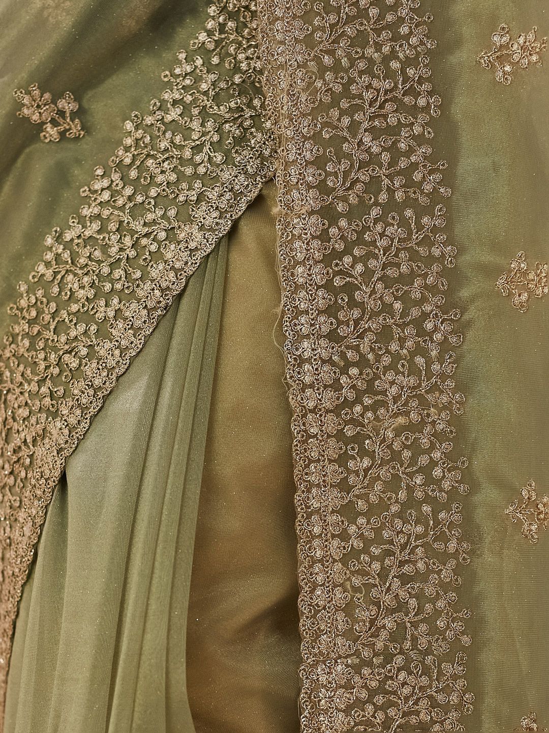 kasee Floral Zardozi Supernet Designer Saree | Grocsy