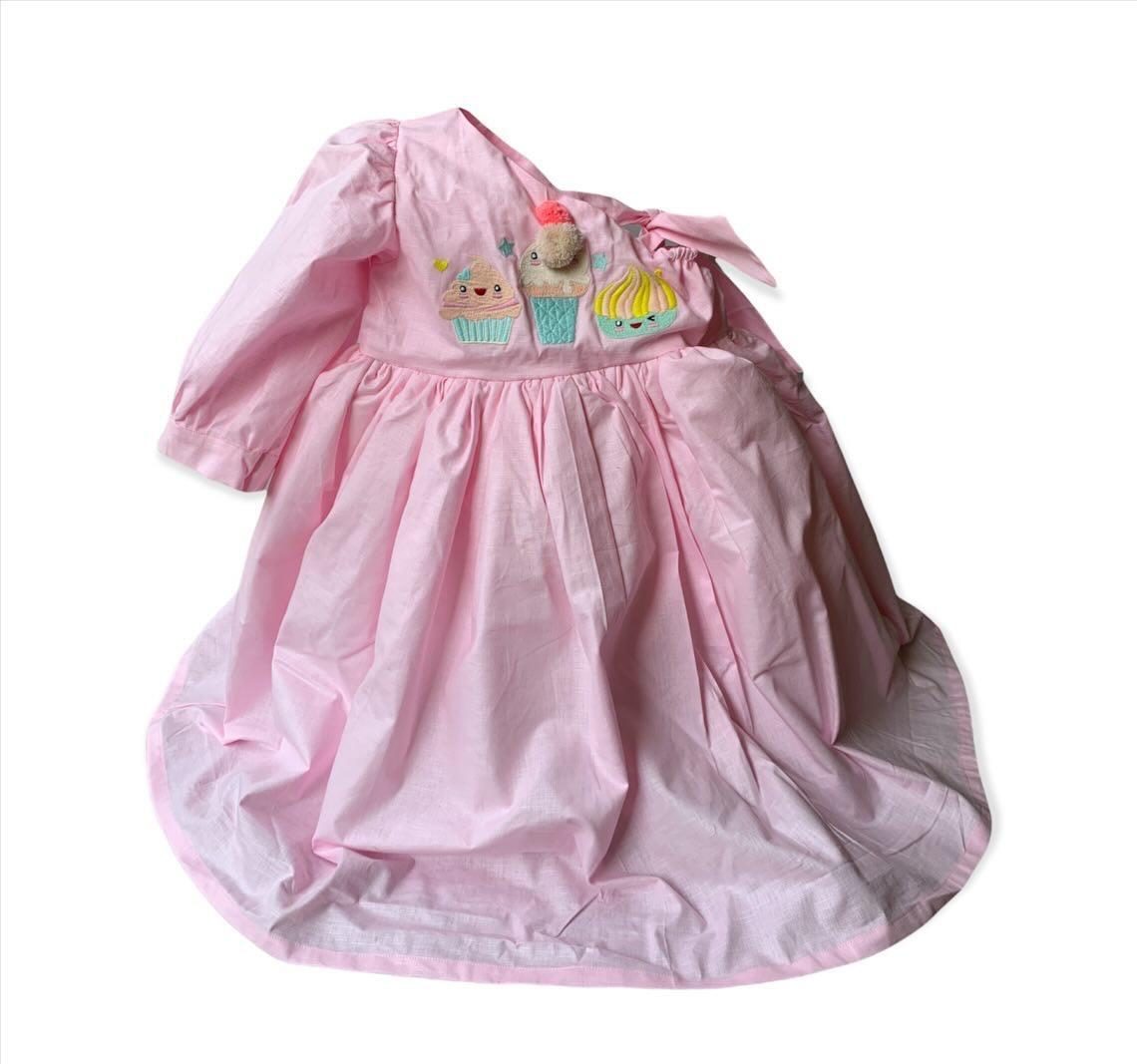 ArthLife Pink Ice Cream One Shoulder Party Wear Dress | Grocsy