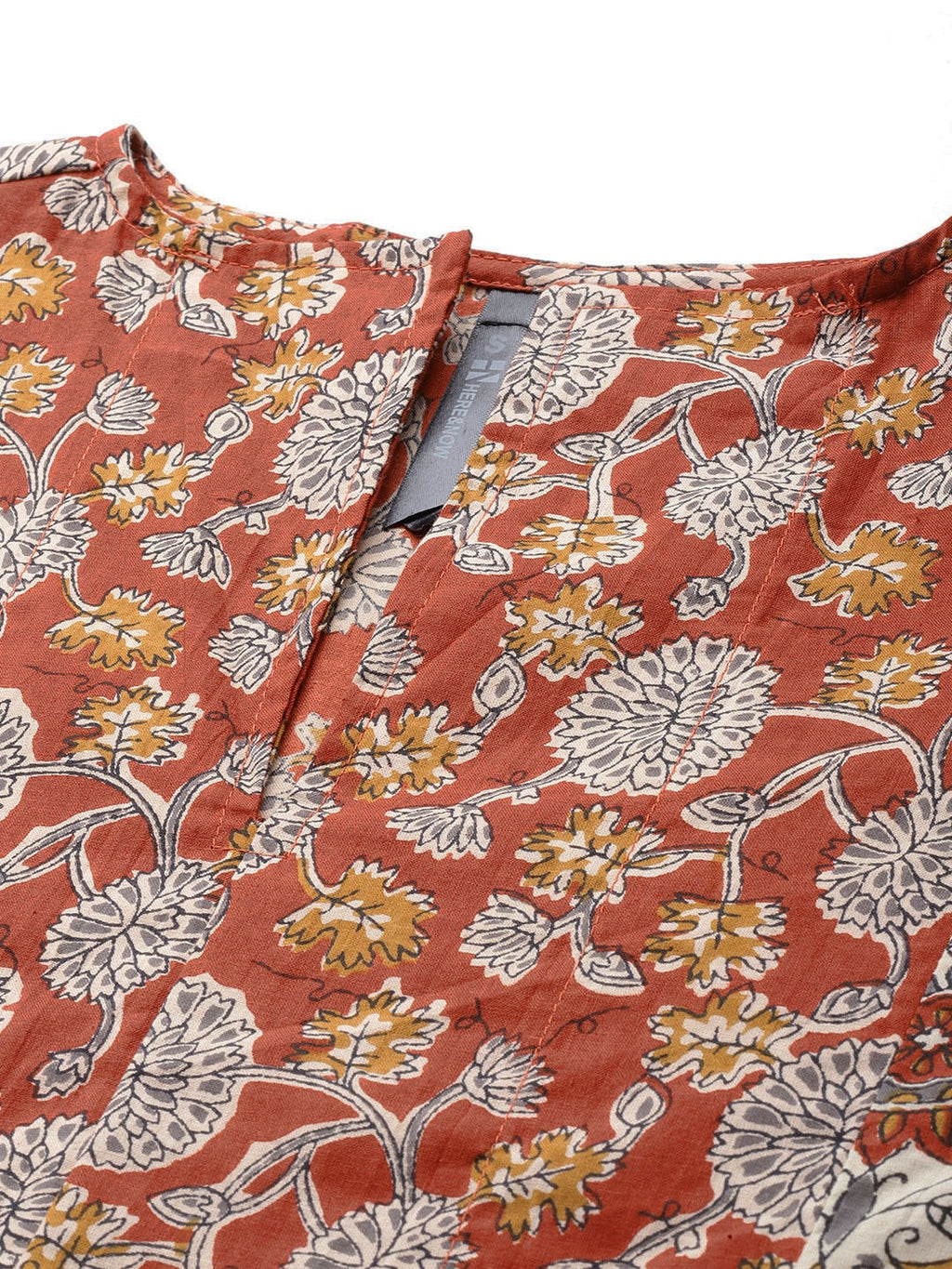 HERE&NOW Women Ethnic Motifs Printed Regular Pure Cotton Kurta Set | Grocsy