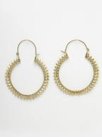 NVR Women Golden Full Circular Hoop Earrings | Grocsy