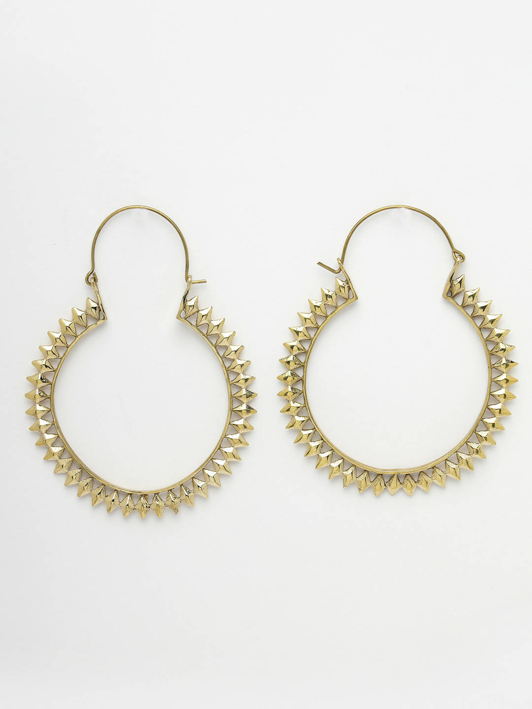NVR Women Golden Full Circular Hoop Earrings | Grocsy