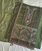 KC Mahendi Pakistani Crunchy Silk Heavy Salwar Kameez For Women | Grocsy