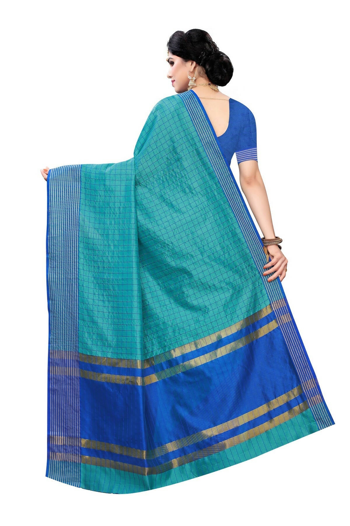 Vamika Cotton Silk Manipuri Rama Weaving Saree (Manipuri Rama) | Grocsy
