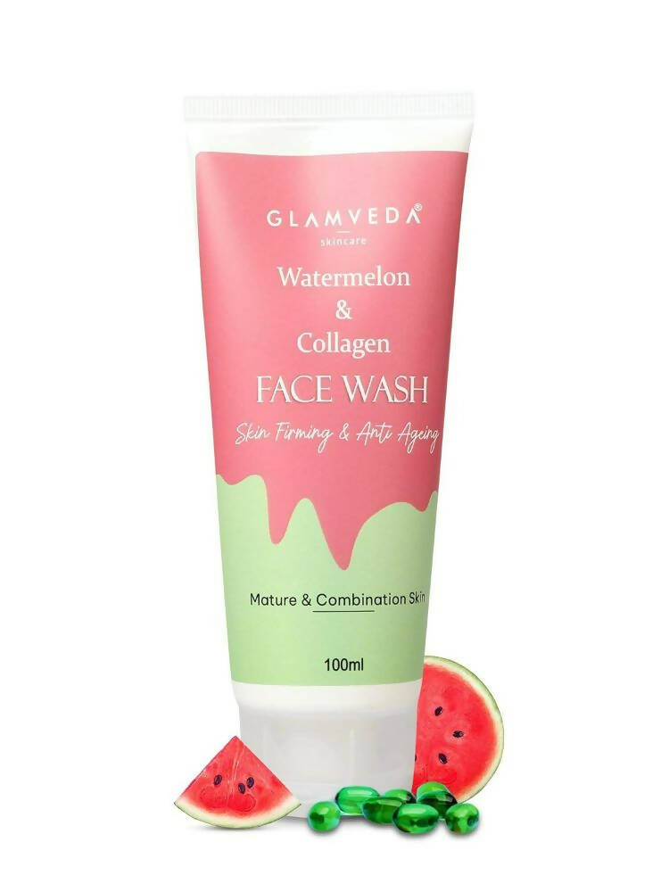 Glamveda Watermelon & Collagen Firming Face Wash | Grocsy