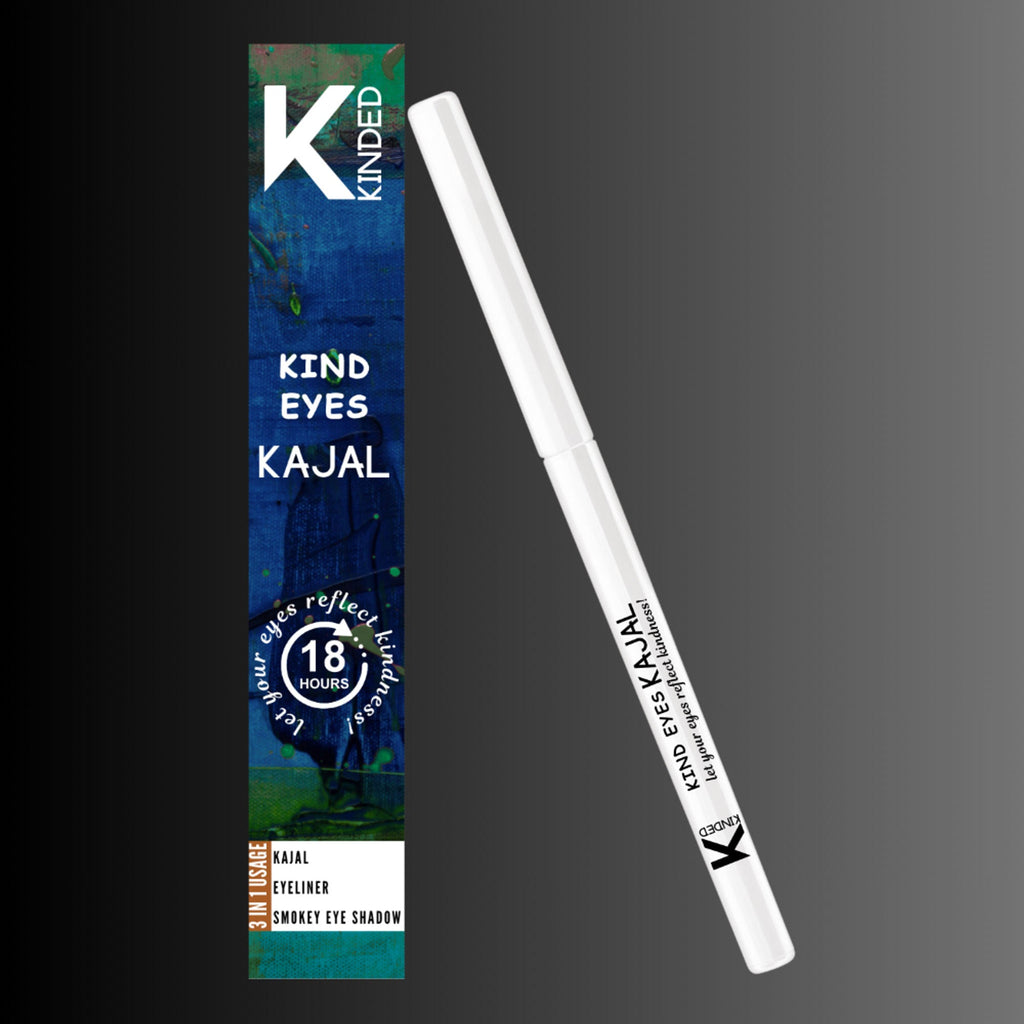 KINDED Kind Eyes Kajal 3 In 1 Kohl Kajal Eye Liner Smokey Eye Shadow - 02 Wishful White | Grocsy