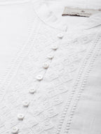 House of Pataudi Ethnic Motifs Embroidered Thread Work Pure Cotton Jashn Kurta | Grocsy