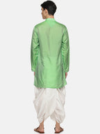 Sethukrishna Men Green Printed Kurta with Patiala | Grocsy