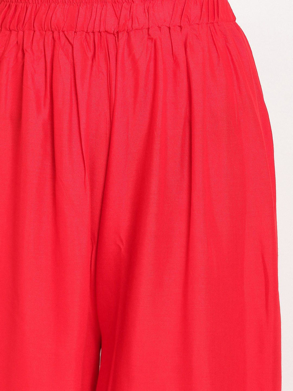 TAG 7 Women Red Solid Flared Palazzos | Grocsy