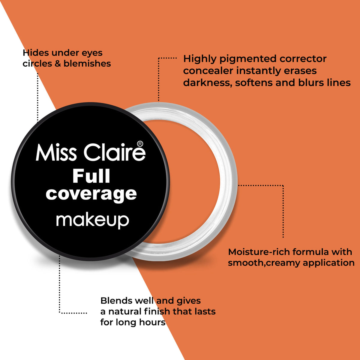 Miss Claire Full Coverage Makeup + Concealer - 13 | Grocsy