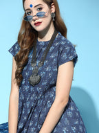 HERE&NOW Stunning Blue Cotton Kurta | Grocsy