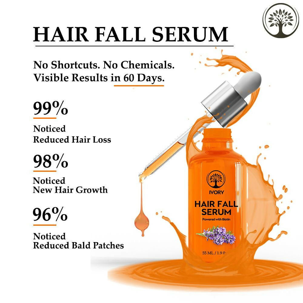 Ivory Natural Hair Fall Serum For Hair Fall & Soothes Scalp, For Men & Women | Grocsy