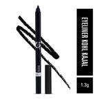 Matt Look Single Stroke Super Glide 24 Hours Water Proof Smudge Proof Eyeliner Kohl Kajal - Jet Black | Grocsy