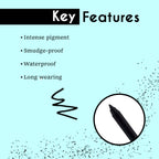 Matt Look Single Stroke Super Glide 24 Hours Water Proof Smudge Proof Eyeliner Kohl Kajal - Jet Black | Grocsy