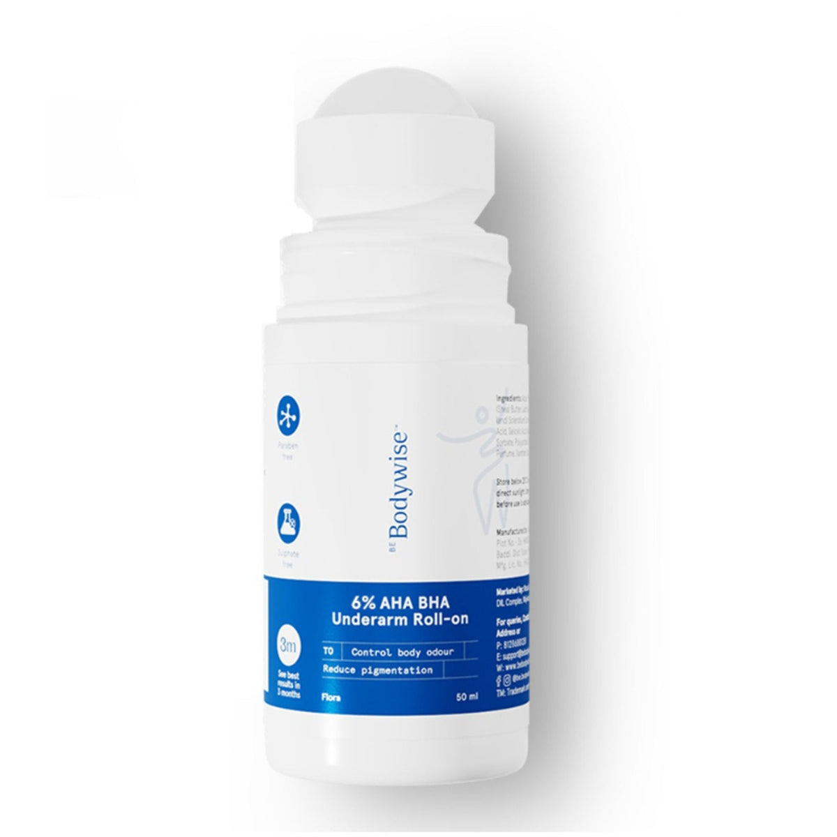 BeBodywise 6% AHA BHA Advanced Underarm Roll On | Grocsy