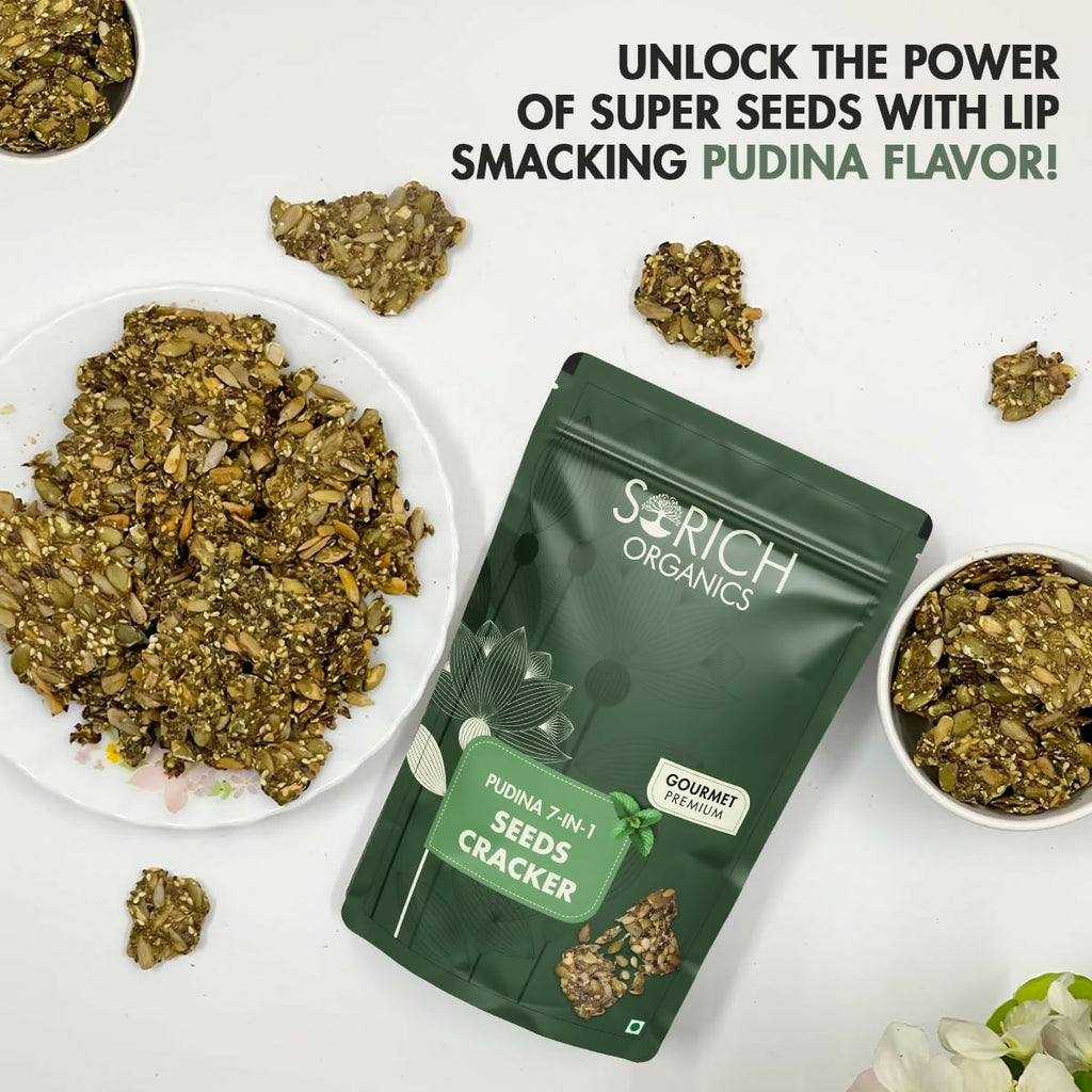 Sorich Organics Pudina 7-in-1 Seeds Cracker | Grocsy