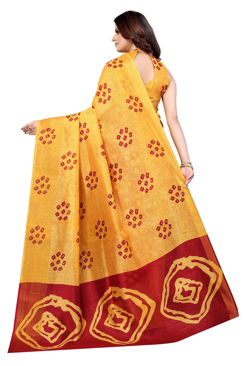 Vamika Ethnic Fire Maroon Jari Border Linen Saree | Grocsy