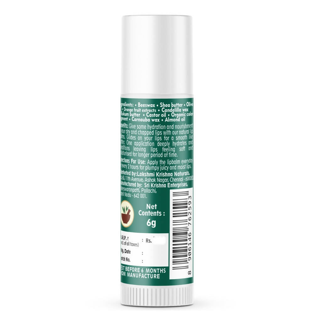 Lakshmi Krishna Naturals Orange Lip Balm | Grocsy