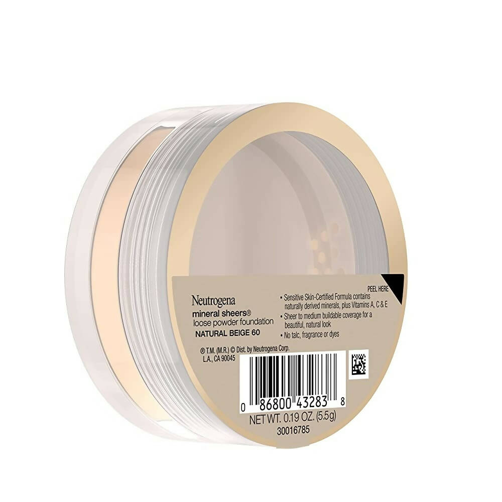 Neutrogena Mineral Sheers Loose Powder Foundation, Natural Beige 60 | Grocsy