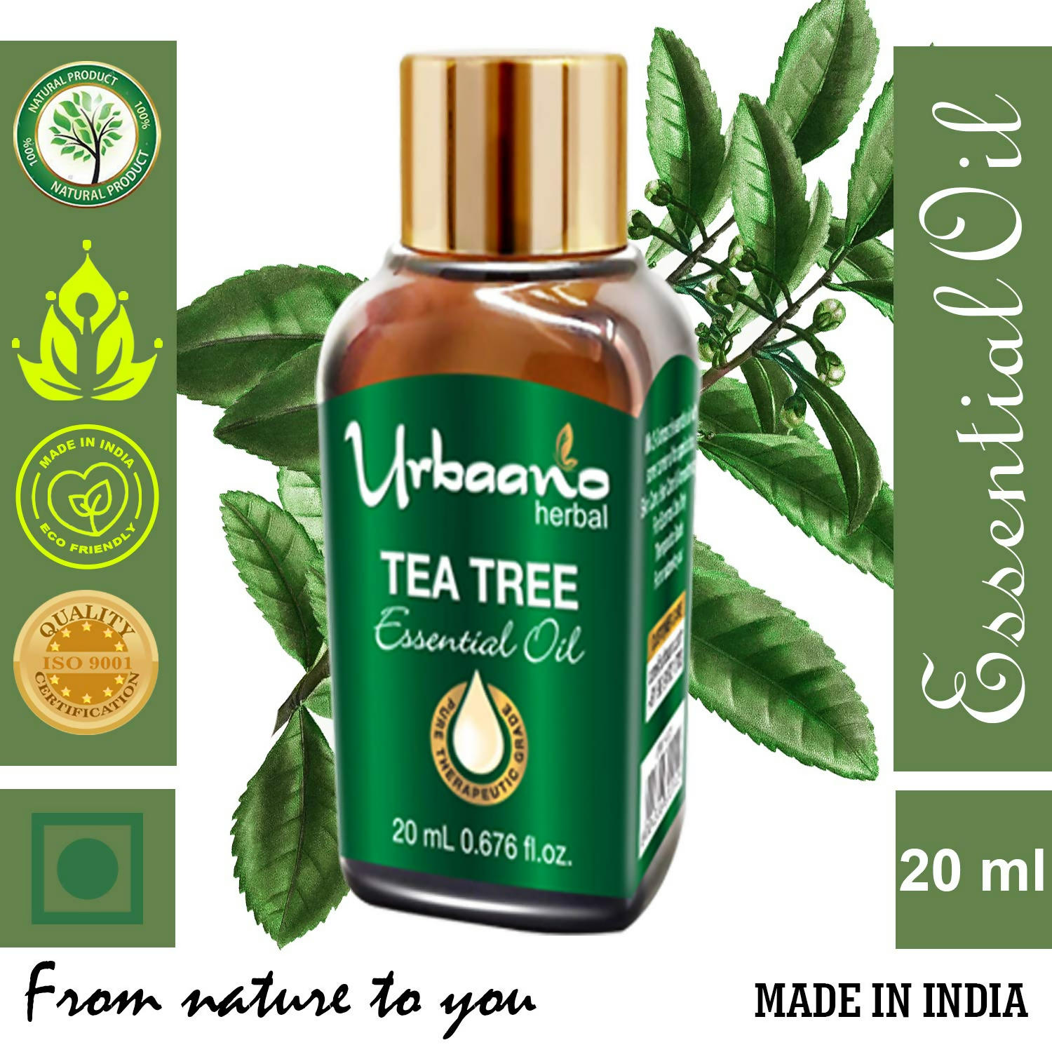 Urbaano Herbal Tea Tree Essential Oil | Grocsy