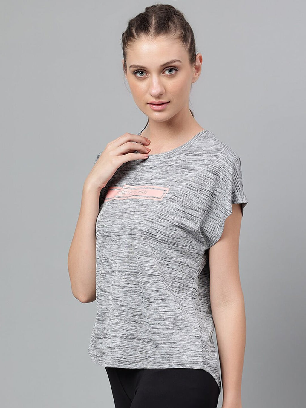 MKH Typography Printed Extended Sleeves Dri-FIT Relaxed Fit Sports T-shirt | Grocsy