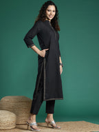 Sangria Pure Cotton Kurta with Trousers | Grocsy
