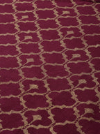 All About You Women Maroon Woven Design Pure Cotton Kurta with Trousers | Grocsy