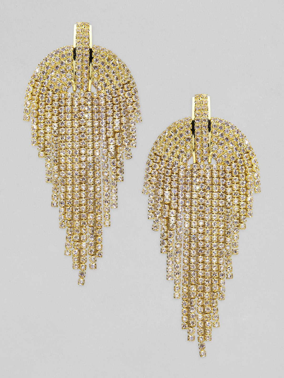 Tokyo Talkies Gold-Toned Contemporary Drop Earrings