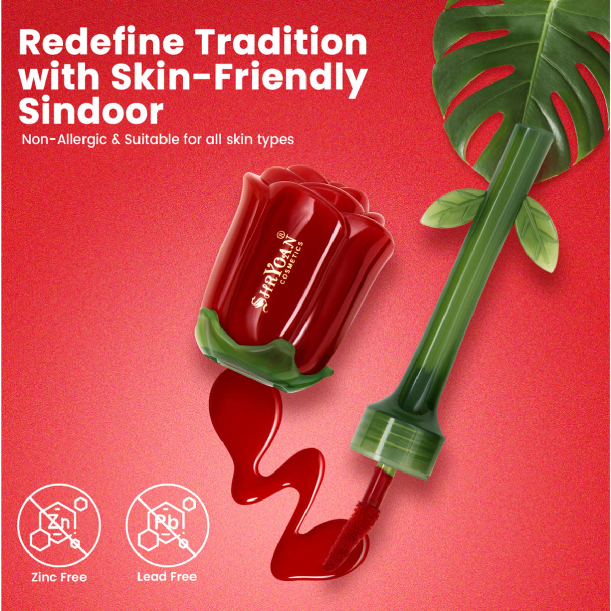 Shryoan Rose Liquid Smudge Proof & Waterproof Sindoor - Maroon | Grocsy