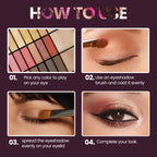 Shryoan Set of 30 Colorful Shimmer Eyeshadow & Compact - 1 | Grocsy