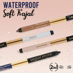 Shryoan Shimmery Dual Kajal with Sharpener - Black-Brown - Black-blue | Grocsy