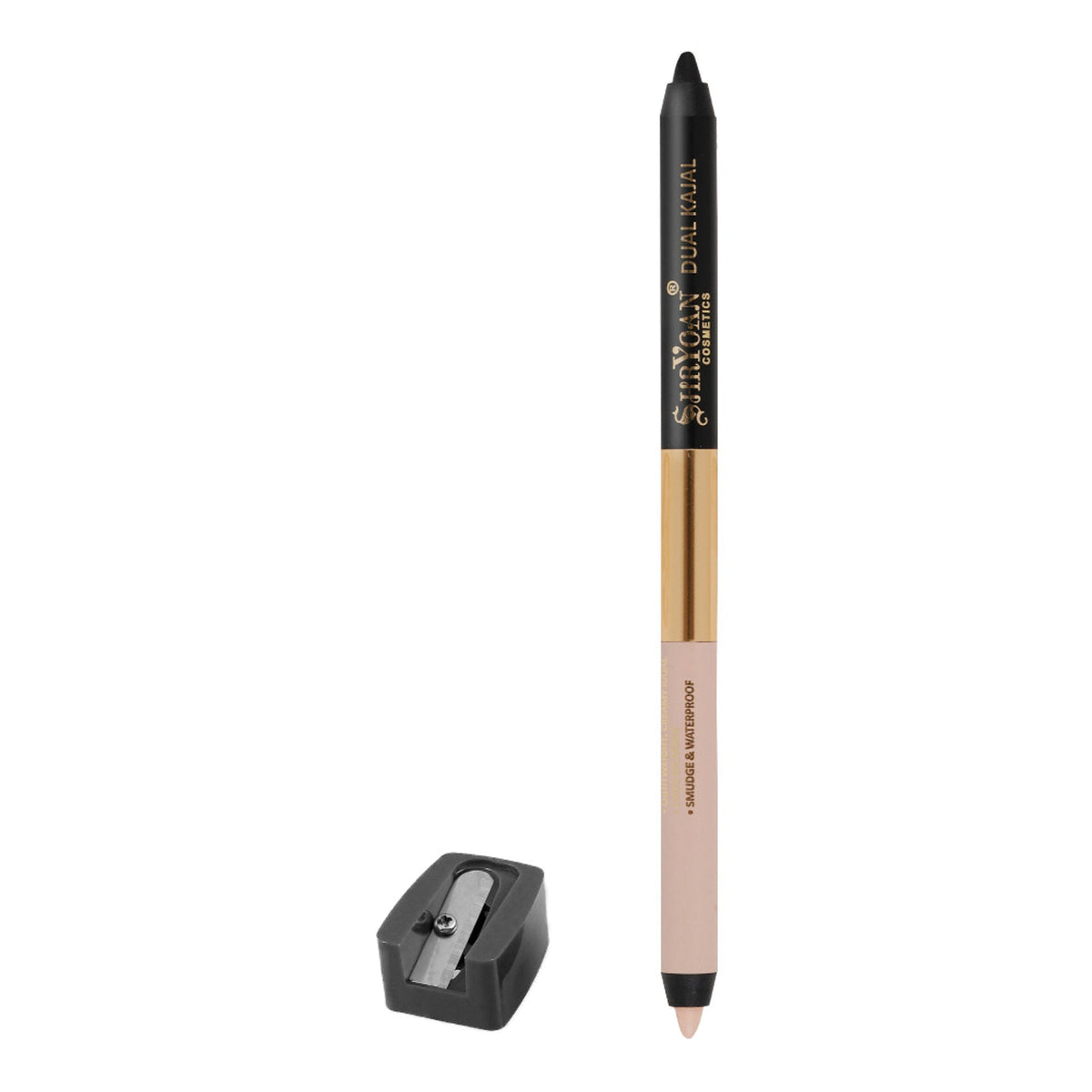 Shryoan Shimmery Dual Kajal with Sharpener - Black-Brown - Black-nude | Grocsy