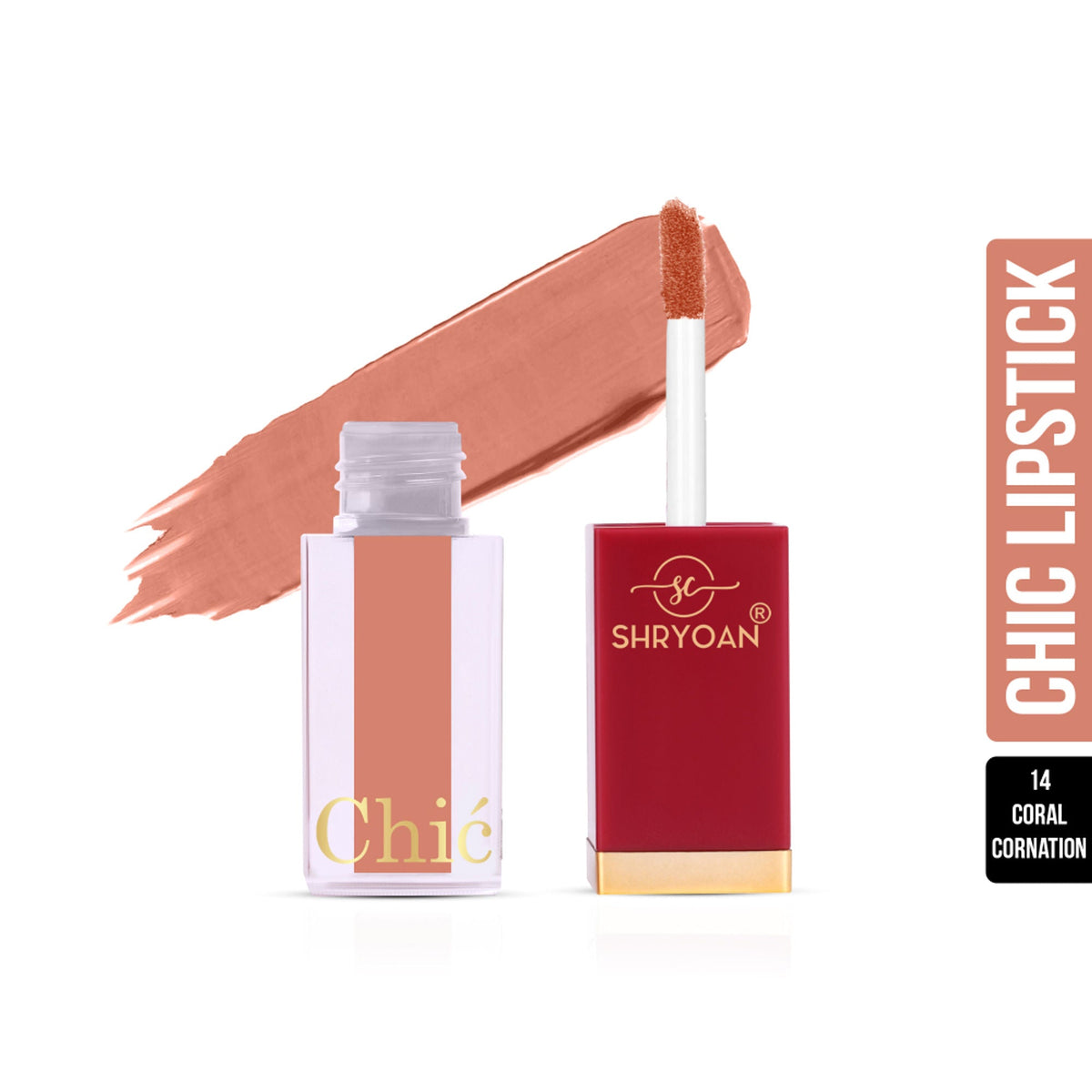 Shryoan Chic Velvet Matte Liquid Lipstick - Coral Carnation-14 | Grocsy