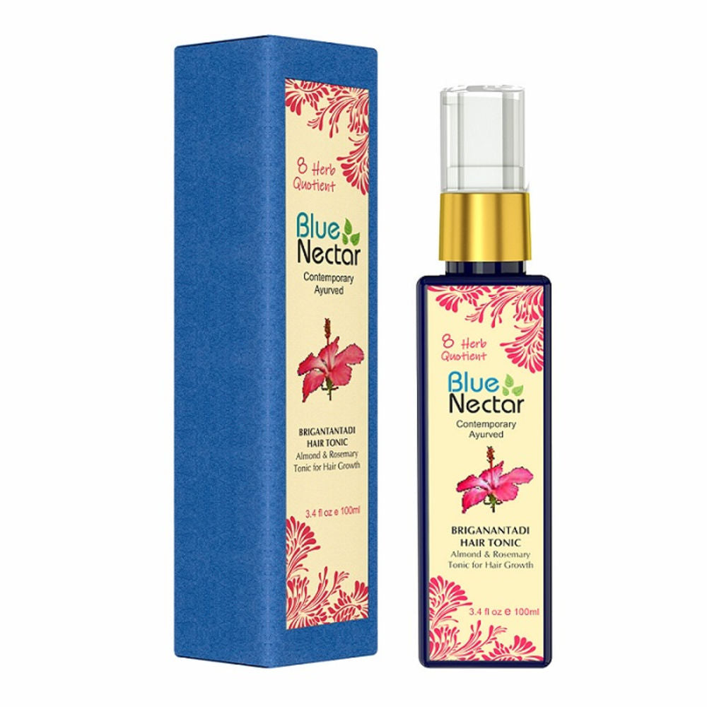 Blue Nectar Briganantadi Hair Tonic with Almond Rosemary Oil for Hair Growth | Grocsy