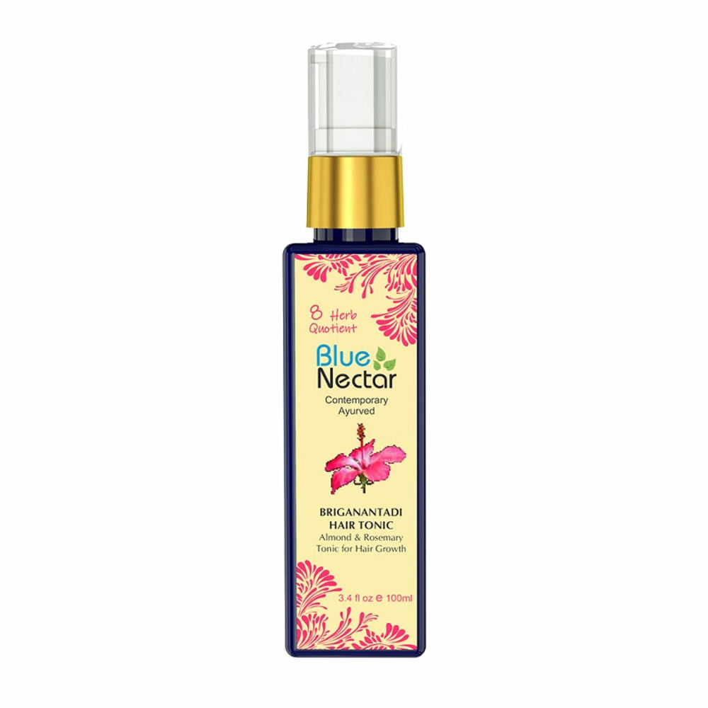 Blue Nectar Briganantadi Hair Tonic with Almond Rosemary Oil for Hair Growth | Grocsy