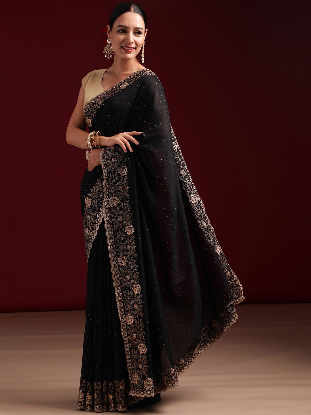 kasee Embellished Embroidered Saree | Grocsy