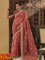 kasee Embellished Zardozi Silk Blend Saree | Grocsy