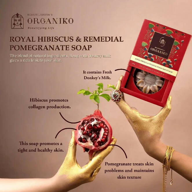 Organiko Royal Hibiscus & Remedial Pomegranate Soap | Grocsy