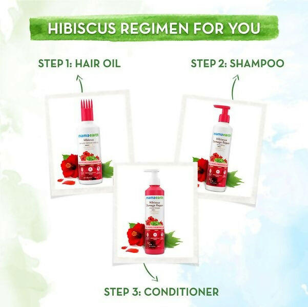 Mamaearth Hibiscus Damage Repair Conditioner With Hibiscus & Curry Leaves | Grocsy