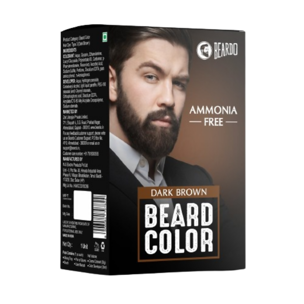 Beardo Beard Color Dark Brown | Grocsy