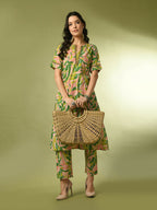 Myshka Women's Multi Printed Cotton Straight Party Kurta Set | Grocsy
