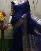 DEIANA'S Beautiful Designer Golden zari Soft Lichi Silk Saree - Blue | Grocsy