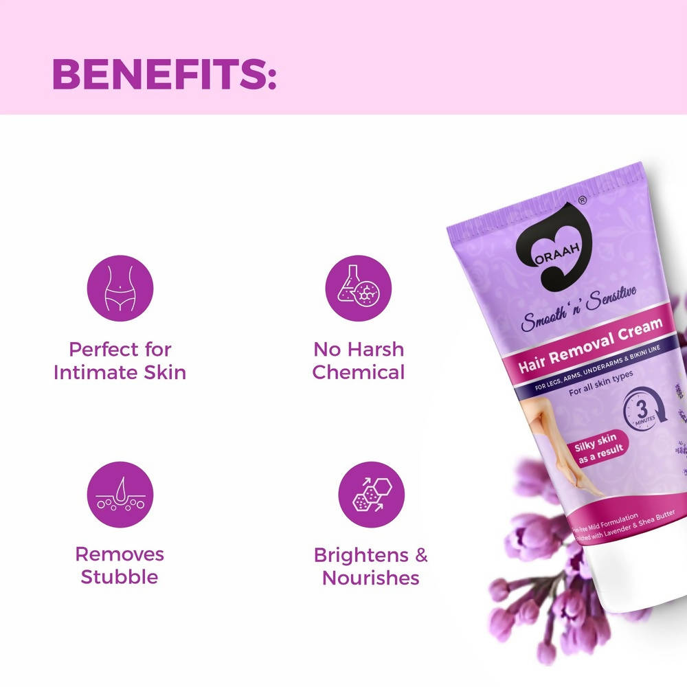 Oraah Smooth n Sensitive Hair Removal Cream | Grocsy