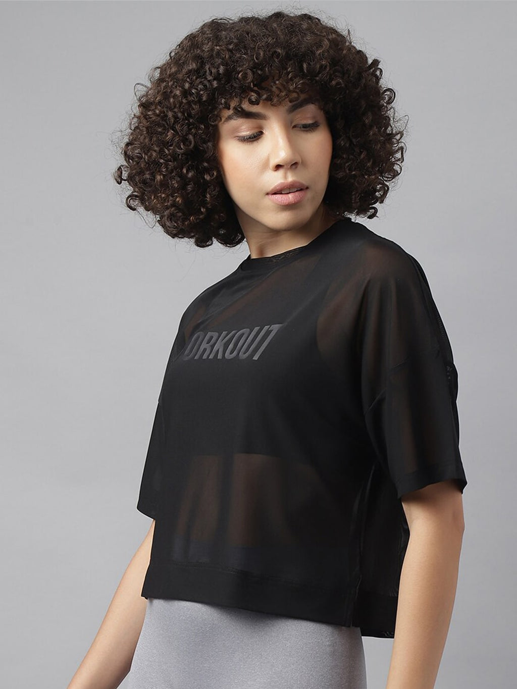 MKH Women Typography Printed Dri-FIT Sports T-Shirt | Grocsy