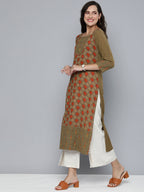 HERE&NOW Women Ethnic Motifs Straight Kurta | Grocsy