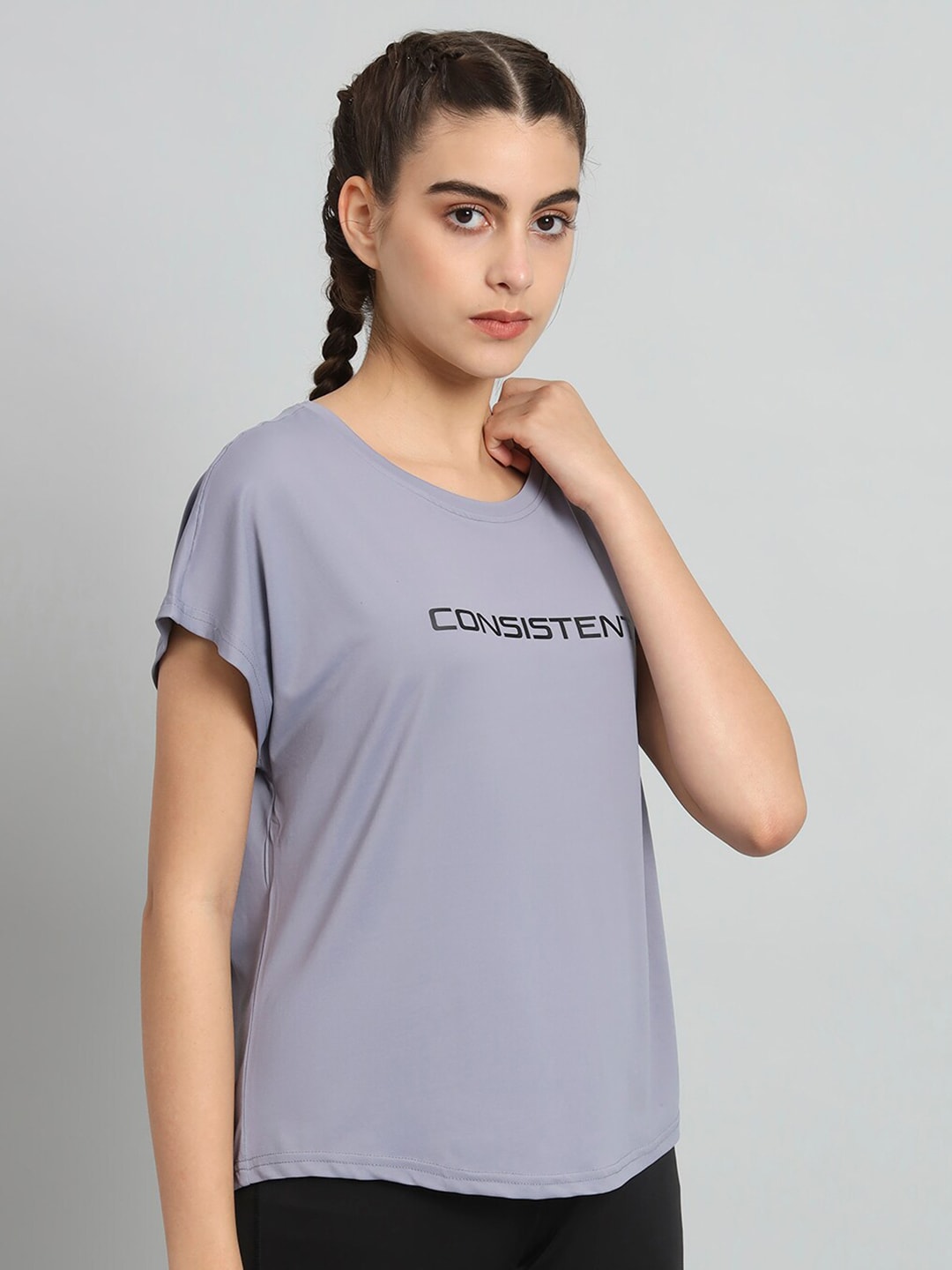 MKH Typography Printed Extended Sleeves Relaxed Fit Dri-FIT T-shirt | Grocsy